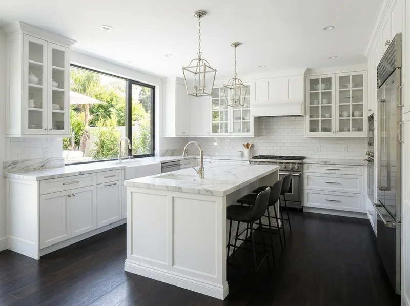 The same kitchen rendered in classic style